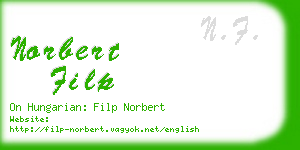 norbert filp business card